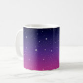 濃い紫の星空 コーヒーマグカップ (正面左)