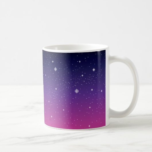 濃い紫の星空 コーヒーマグカップ (右)