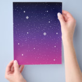 濃い紫の星空 チラシ (手)