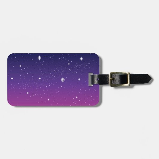 濃い紫の星空 ラゲッジタグ (正面横)