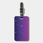 濃い紫の星空 ラゲッジタグ (正面縦)