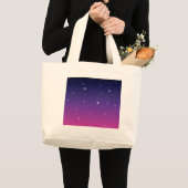 濃い紫の星空 ラージトートバッグ (正面(商品))