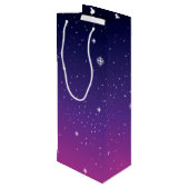 濃い紫の星空 ワインギフトバッグ (裏面アングル)