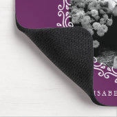 濃い紫の渦巻ファンシーき写真立て マウスパッド (コーナー)