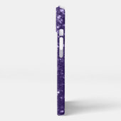 濃い紫の紫のグリッター iPhoneケース (左側面)