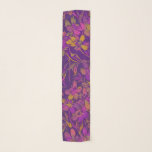 濃い紫はっきりした色の植物花柄 スカーフ<br><div class="desc">このカラフルの植物のパタ図解入りの、写真付きのーンの豊かな深いのカラーパレットに花模様と花を特徴とする。</div>