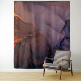 濃い紫エレガントの大理石タペストリー タペストリー