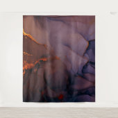 濃い紫エレガントの大理石タペストリー タペストリー (正面)