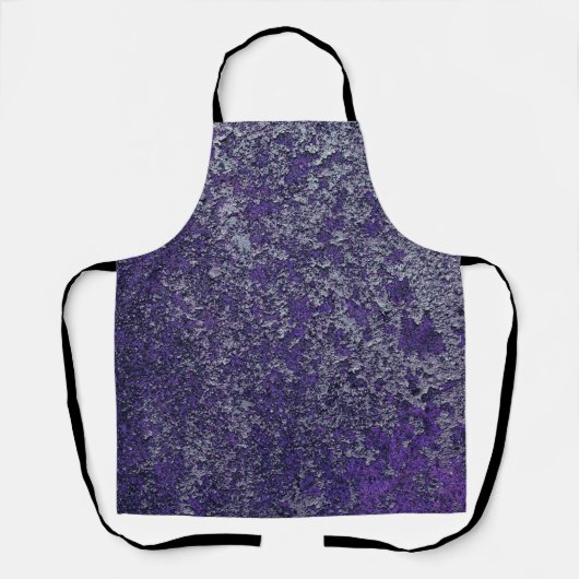 濃い紫王室の錆びた金属テクスチャ抽象芸術 エプロン (正面)