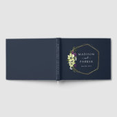 濃い紫結婚の花 ゲストブック (全面)
