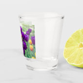 濃い紫色のチューリップのジグソー ショットグラス (右)