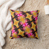 濃い紫色のチューリップ花の抽象芸術パターン クッション (ブランケット)