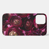 濃い紫色のランナキュラス、クローズアップ開花。 Case-Mate iPhoneケース (裏面 (横))