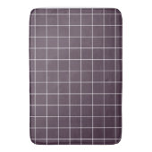 濃い紫色の審美的な背景グリッドパターン バスマット (正面縦)