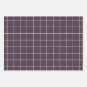 濃い紫色の審美的な背景グリッドパターン ラッピングペーパーシート (正面)