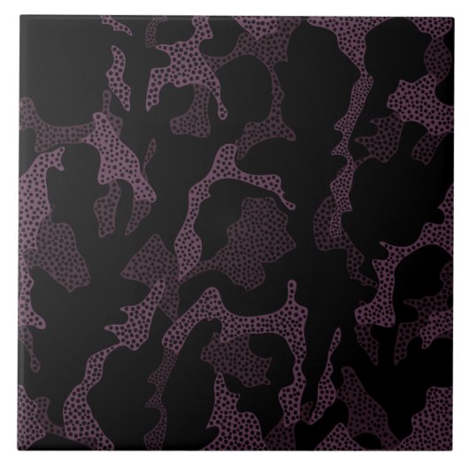 濃い紫色の斑点 タイル (正面)