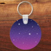 濃い紫色の星空 キーホルダー (正面)