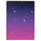 濃い紫色の星空 クリップボード (裏面)