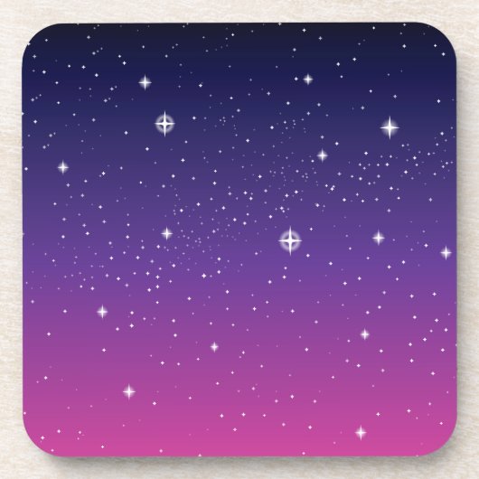 濃い紫色の星空 コースター (正面)