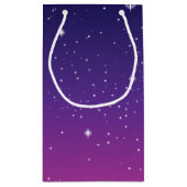濃い紫色の星空 スモールペーパーバッグ (裏面)