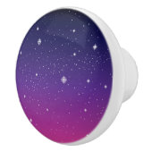濃い紫色の星空 セラミックノブ (右)