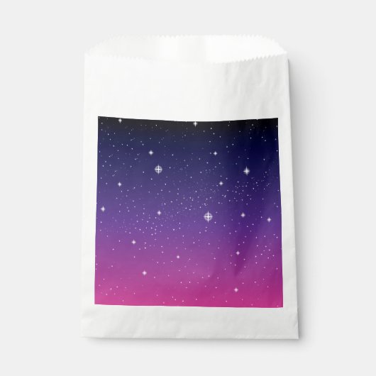 濃い紫色の星空 フェイバーバッグ (正面)