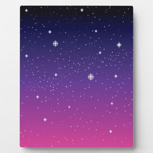 濃い紫色の星空 フォトプラーク (正面)