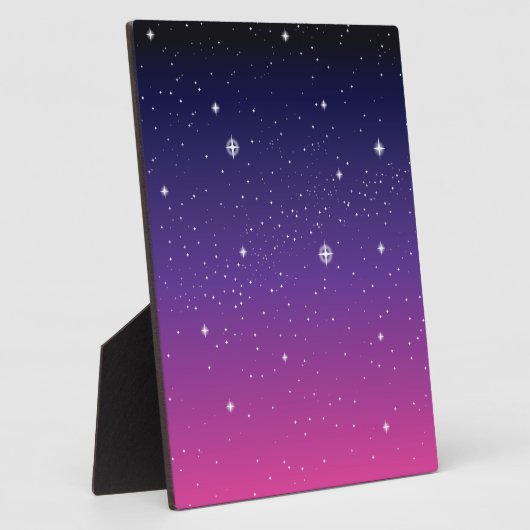 濃い紫色の星空 フォトプラーク (側面)