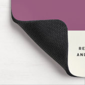 濃い紫色の水平ストライプ色ブロック マウスパッド (コーナー)