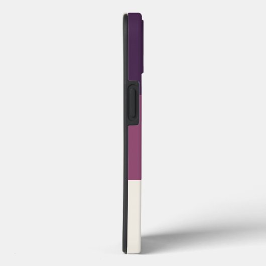 濃い紫色の水平ストライプ色ブロック Case-Mate iPhoneケース (裏面 / 右)