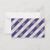 濃い紫色の灰色のビジネス用商品伝票証明書 ノートカード (裏面)