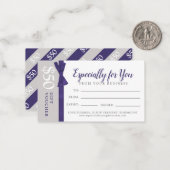 濃い紫色の灰色のビジネス用商品伝票証明書 ノートカード (正面/裏面インサイチュ)