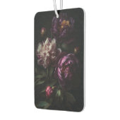 濃い紫色の牡丹の花の花束油絵 カーエアーフレッシュナー (左)