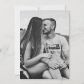 濃い紫色の素材フローラフレームの結婚水色 招待状 (裏面)