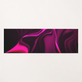 濃い紫色の背景にピンクまたは紫の曲線がある ヨガマット (正面(横))