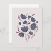 濃い紫色の花の美学 (正面/裏面)