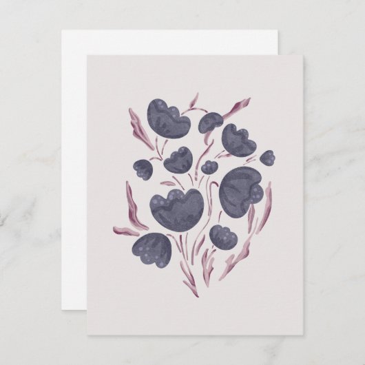 濃い紫色の花の美学 (正面/裏面)