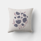 濃い紫色の花の美学 クッション (裏面)