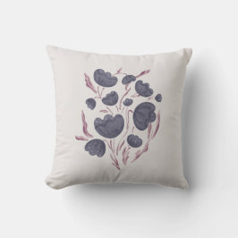 濃い紫色の花の美学 クッション