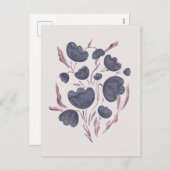 濃い紫色の花の美学 シーズンポストカード (正面/裏面)