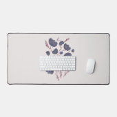 濃い紫色の花の美学 デスクマット (キーボード&マウス)