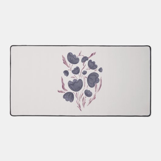 濃い紫色の花の美学 デスクマット (正面)