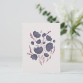 濃い紫色の花の美学 ポストカード (スタンド正面)