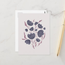 濃い紫色の花の美学 ポストカード