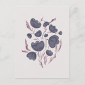 濃い紫色の花の美学 ポストカード (正面)