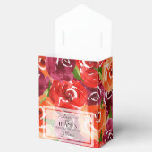 濃い紫色の赤オレンジ色の水色の花 フェイバーボックス (オープン)