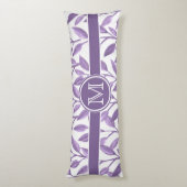 濃い紫葉パーソナライズされた ボディピロー (裏面 (縦))