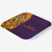 濃い紫離れの感謝祭 ペーパープレート (傾斜あり)