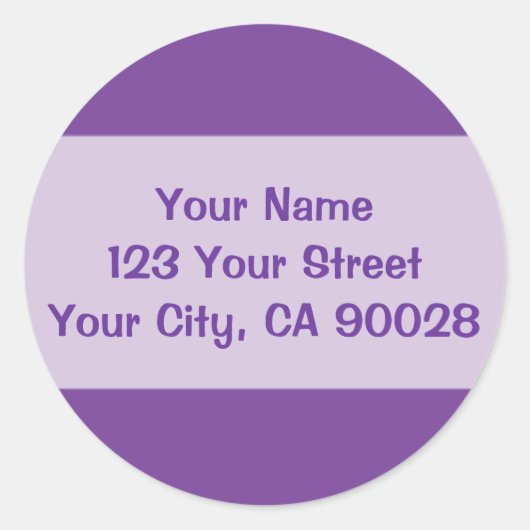 濃い紫 ラウンドシール (正面)