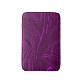 濃い紫、紫、マゼンタのブロッフェイクジ バスマット (正面縦)